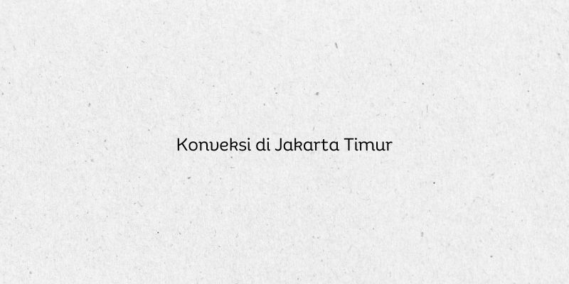 Konveksi di Jakarta Timur