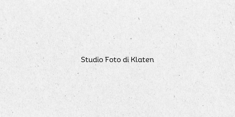 Studio Foto di Klaten