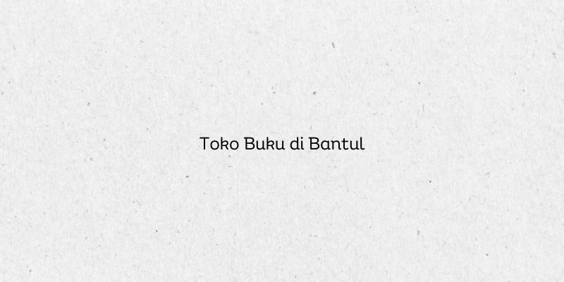 Toko Buku di Bantul