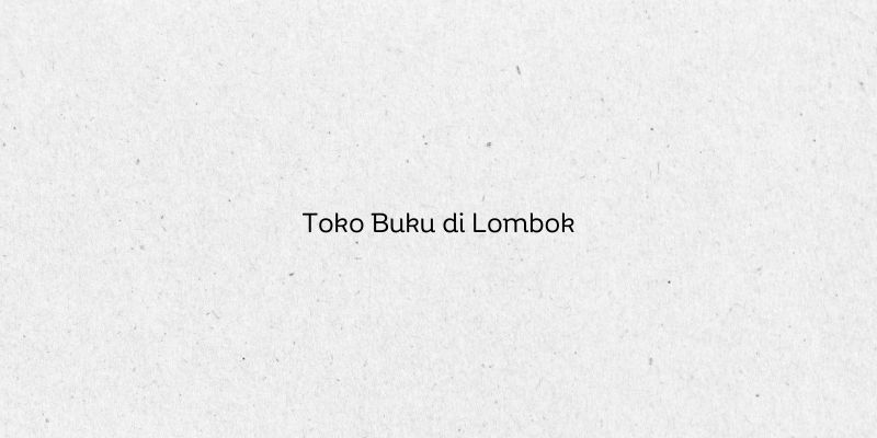 Toko Buku di Lombok