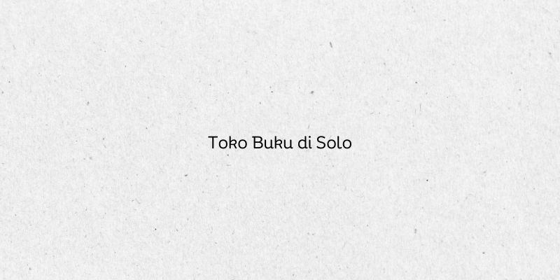 Toko Buku di Solo