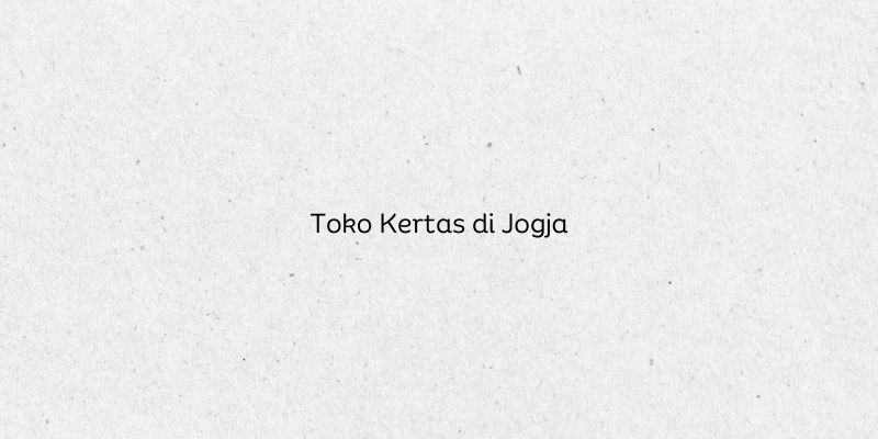 Toko Kertas di Jogja