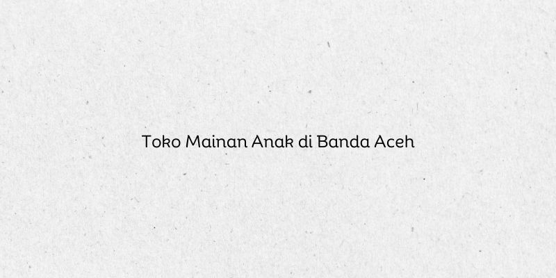 Toko Mainan Anak di Banda Aceh